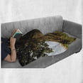 thumbnail image 6 of Nature Soft Flannel Fleece Blanket, Majestic Oak Tree on Grass Estonia Northern Europe Rural in Summer Landscape, Cozy Plush for Indoor and Outdoor Use, 70" x 90", Cocoa Fern Green, by Ambesonne, 6 of 6