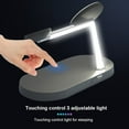 thumbnail image 3 of 3-in-1 Wireless Charging Dock Station LED Charger Touch Multiple Devices 3 Control with Night Light Adjustable Table Stand Pad for Hotel Black, 3 of 8
