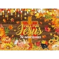 thumbnail image 2 of Fall for Jesus Banner Backdrop Fall for Jesus He Never Leaves Background for Christian Maple Leaves Pumpkin Cross Religion Thanksgiving Party Decorations Supplies Photo Props, 2 of 2