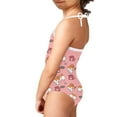 thumbnail image 4 of FOR U DESIGNS Adorable Halter Swimsuit Girls Pink Beach Wear Clothing Size 3-4T Adjustable Strap Off Shoulder Bathing Suit Corgi Dog One Piece Swimwear, 4 of 6