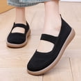 thumbnail image 4 of Mesh Mary Jane Flats for Women, Mary Jane Sneakers, Women Premium Round Toe Slip On Casual Flats Soft Sole Comfort Walking Footwear Lightweight Non Slip Daily Shoes, Black 6, 4 of 5