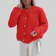 thumbnail image 1 of Puntoco Chaqueta De Color Liso Para Mujer Con Botones De Felpa Y Mangas Largas Con Capucha, Ropa Informal Para Exteriores, 1 of 7