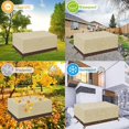 thumbnail image 4 of Cubierta protectora rectangular 420d resistente para muebles de jardín, cubierta resistente a prueba de polvo a prueba de agua, cubierta antiuv, cubierta de muebles de jardín para mesa y 11 Feliz Sencillez, 4 of 5