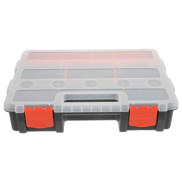 Caja organizadora de cuentas, contenedor de almacenamiento con compartimentos de plástico, caja organizadora de tornillos