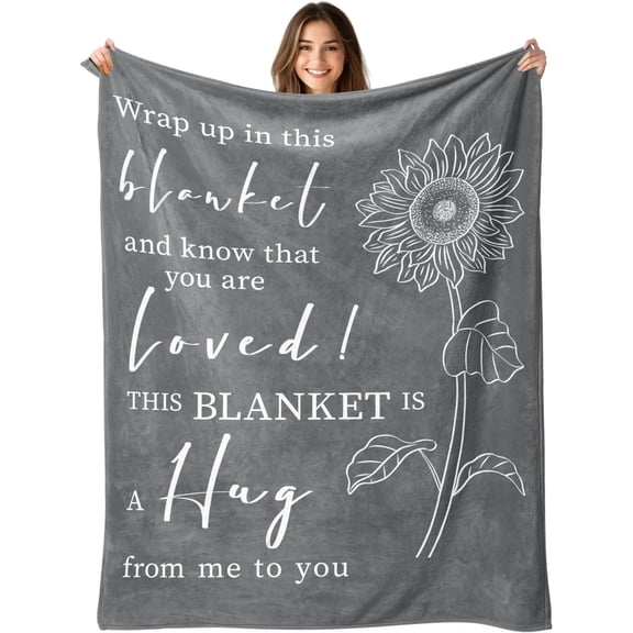 Get Well Gifts for Women Men After Surgery Sympathy Gifts for Loss of Loved One Bereavement Gift Idea Inspirational Memorial Healing Thinking of You Gifts for Women Men Hug Blanket 50"x60"