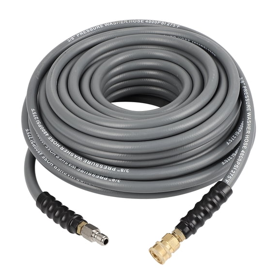 cciyu 100 ft 3/8" Pressure Washer Hose Gray Non-Marking 4000psi 275 Degrees