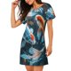 thumbnail image 2 of Easygdp Cute Koi Fish Serenity Camisón de manga corta para mujer, informal, estampado, 2 of 6