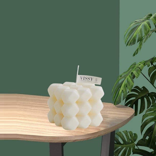 perfumado con burbujas de cera perfumado vertida de decoración para hogar s escultóricas para decoraciones de blanco BLESIY vela de aromaterapia