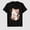 Black-33, variant on Women's Cat Face Graphic Crew-Neck T-Shirt Cap Sleeve Tops