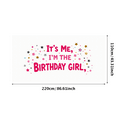 thumbnail image 3 of LUUFILx Birthday Girl Banner Colorful Party Backdrop Pink Blue Clouds Balloons Disco Ball Celebration Decorations Happy Birthday Photography Props Event Supplies, 3 of 8