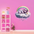 thumbnail image 3 of Cute Cartoon Hippo Sleeping on clouds Daycare Wall Art Sticker Designs Vinyl Stickers For Home House Walls Rooms Windows Bedroom Decoration Size (12x12 inch), 3 of 3