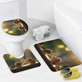 thumbnail image 4 of Gorgeous Snails 4 Pcs Shower Curtain Sets with Non-Slip Rugs Toilet Lid Cover and Bath Mat, Fantasy Colorful Fun Soft Animal Bathroom Decor Set Waterproof Shower Curtains with 12 Hooks, 4 of 8
