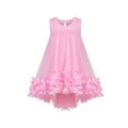 thumbnail image 1 of Robe Fille Rose Fleurs 3D Sans Manches Taille Haute Ensemble Sac à Main 6 Ans, 1 of 1