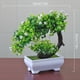 thumbnail image 2 of Toystoory Plantas artificiales en maceta, bonsái decorativo verde, árboles pequeños, flores, fiesta, oficina, adorno de para decoración del Decoración media luna rosa blanca, 2 of 3