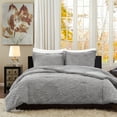 thumbnail image 2 of Home Essence Albany Ultra Plush Solid Comforter Mini Set, Grey, Full/Queen, 2 of 3