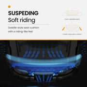 COLAMY Aether Ergonomic Mesh Office Chair, One-Touch Easy Adjust Managerial Desk Chair with Levitating Seat Cushion & Pilot-Level Sync Armrests, 300 LBS Mid Back Mesh Computer Chair, Grey