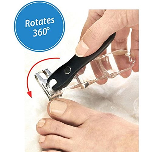 GlossyEnd Ergonomic Rotary Nail Clipper, 360° Stainless Steel