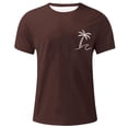 thumbnail image 4 of Yertdoel Mens T-Shirts Fashion Palm Tree Tropical Printed Graphic Beach Tee Tops Solid Color Round Neck Summer Vacation Casual Short Sleeve Shirts, 4 of 5