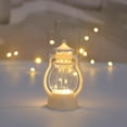 thumbnail image 3 of Lámpara de aceite clásico, lámpara de vela electrónica de Navidad, lámpara de linterna LED, linterna colgante para jardín al aire libre blanco Baoblaze pequeña lámpara de aceite, 3 of 8