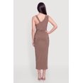 thumbnail image 3 of Women's Metallic Detail Cowl Neck Side Ruched Maxi Dress, 3 of 3