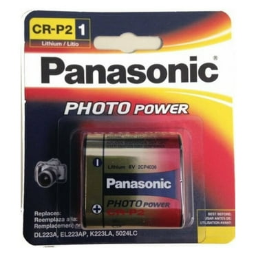 Panasonic CR-P2 (223A) 6 Volt Lithium Battery (On a Card)