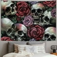 thumbnail image 2 of Orinice Skulls Roses Gothic Art Tapestry Wall Hanging Unique Style for Living Room Bedroom Dorm Decoration 50x40inch, 2 of 6
