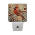 thumbnail image 6 of ALAZA Cardinal Winter Night Lights 2 Pack Plug-in Wall LED Nightlight Auto Dusk-to-Dawn Sensor Lamps, 6 of 7