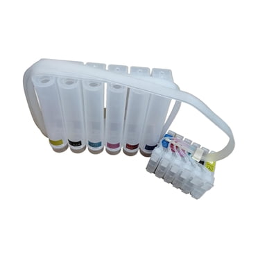 Continuous Ink Supply System (CISS) Kit - Empty Refillable Cartridges, Outer Ink Tanks, For High-Volume Printing