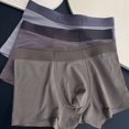 thumbnail image 1 of Loose Sports Trunk Briefs Men's Panties Modal Cotton Striped Boys Boxers Shorts Trendy Breathable Solid Color Latest Style Male, 1 of 5