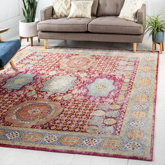 Unique Loom Austin Collection Area Rug - Washington (8' Square Beige/Cream)