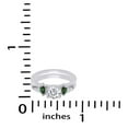 thumbnail image 3 of Marquise & Baguette Simulated Emerald & Cubic Zirconia Enhancer Guard 14K White Gold Ring Size- 11.5, 3 of 3