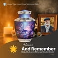 thumbnail image 5 of Yatskia Purple Dolphin Urn for Ashes for Women, Large Burial Urns for Human Ashes Adult Man, Mini Memorial Keepsake Urns for Adult Ash, (Tasty 10 Inch and 3 Inch), 5 of 8