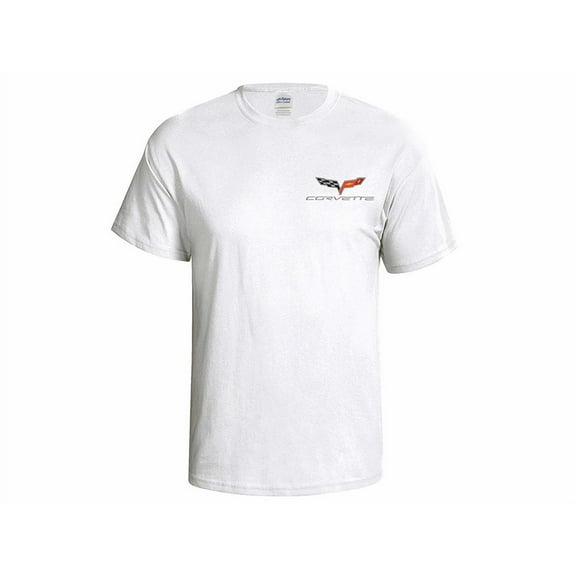 C6 Corvette White Cotton T-Shirt - Large