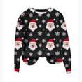 thumbnail image 2 of WXLWZYWL Womens Christmas Sweatshirts Cute Xmas Ugly 3D Graphic Print Sweaters Oversized Long Sleeve Round Neck Pullover Tops, 2 of 4