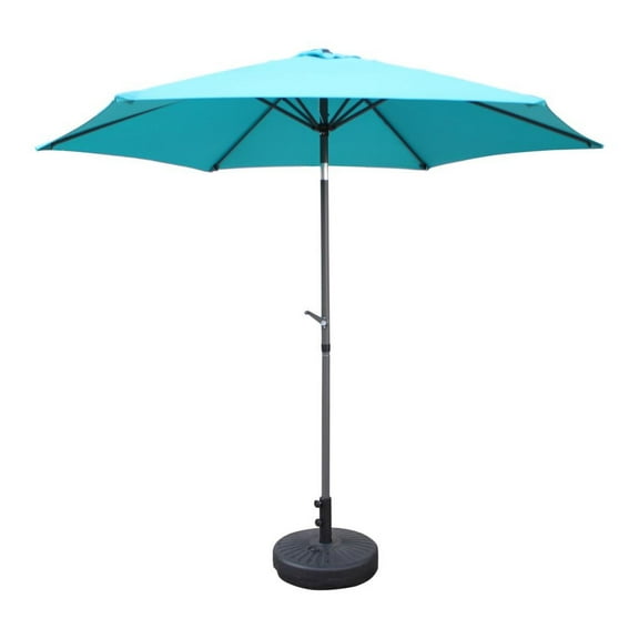 International Caravan 9' Aqua Blue Market Patio Umbrella