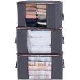 thumbnail image 1 of Organizador de bolsa de almacenamiento de ropa de gran capacidad con asa reforzada, tela gruesa para edredones, mantas, ropa de cama, plegable con cremallera resistente, transparente, 1 of 5