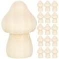 thumbnail image 5 of FENGGUIQU Unpainted Wood Mushroom Models 120Pcs for Creative Table Adornment, 5 of 6