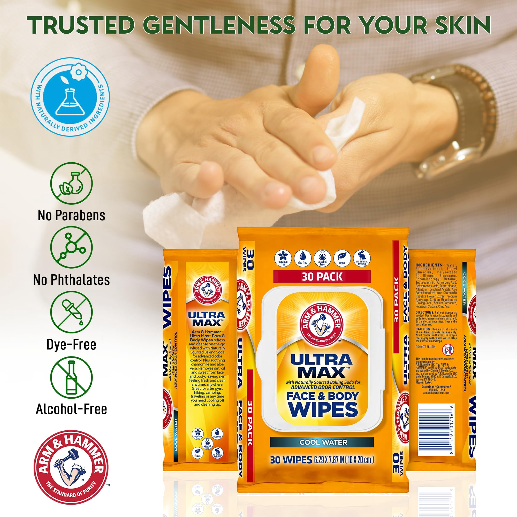 Ultra Max Face & Body Wipes - Cool Water