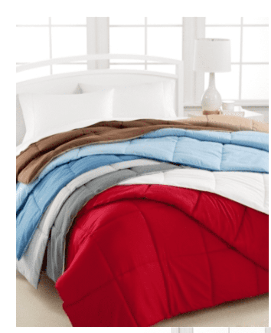 Home Design Down Alternative Reversible Comforter TWIN / TWIN XL Red