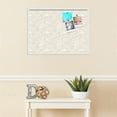 thumbnail image 3 of PinPix 30x22 Custom Cork Bulletin Board Sand White Poster Board Has a Fabric Style Canvas Finish, Framed in Sand White, by ArtToFrames (PinPix-1875), 3 of 5