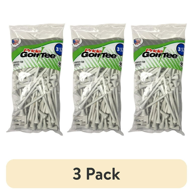 Pride Wood Golf Tees 3-1/4", White, 90 Count photo 1