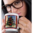 thumbnail image 2 of 3drose, Old Fashion Christmas Tree, 11oz Two-tone Black Mug, 2 of 6