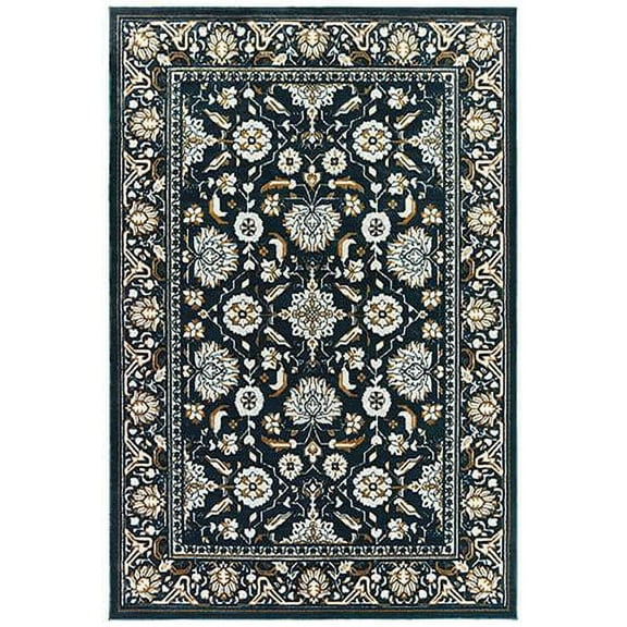 Oriental Weavers Bowen Area Rug 534L2 Navy 5' 3" x 7' 6" Rectangle