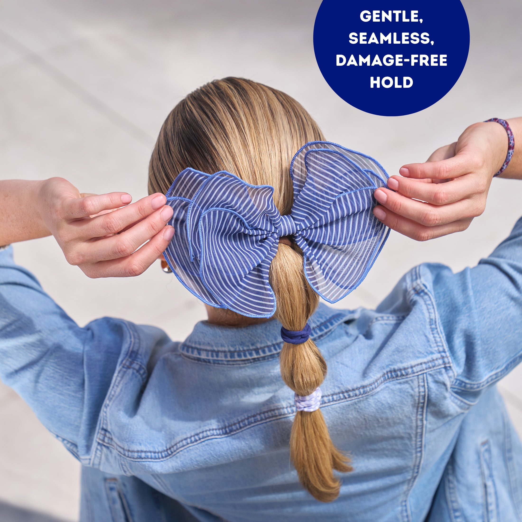 Goody Lee Seamless Hair Elastics, Gentle Hold No-Snag Bands for