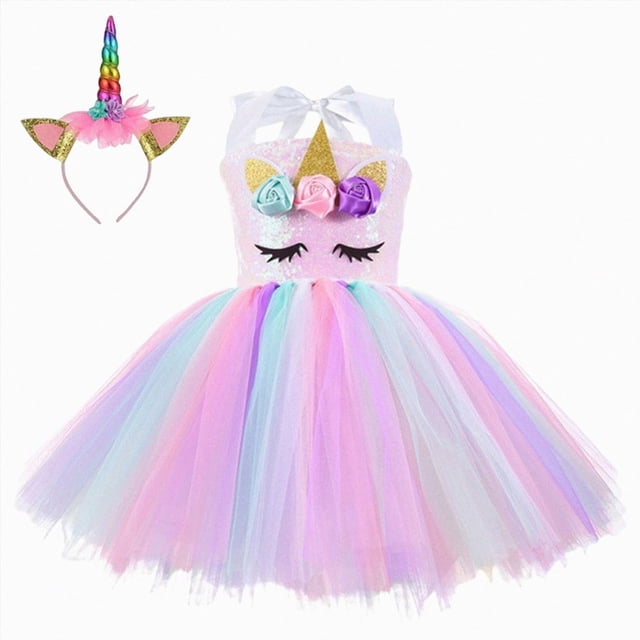 Ymyiu Robes pour Tout-Petits Robe en Tulle pour Fillette d'Été à Volants Sans Manches Robe Décontractée de Mode pour Bébé Fille 4T 6T (Vert, 4-6 Ans)