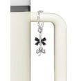 thumbnail image 3 of Delight Jewelry Silvertone Antiqued Shamrock - Silvertone Black Bow Charm Accessory for Tumblers and Thermal Cups, 3 of 4