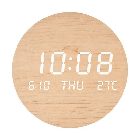 AOOOWER Clear Display LED Clock Energy Efficient Wall Clock for Study Room Bedsides