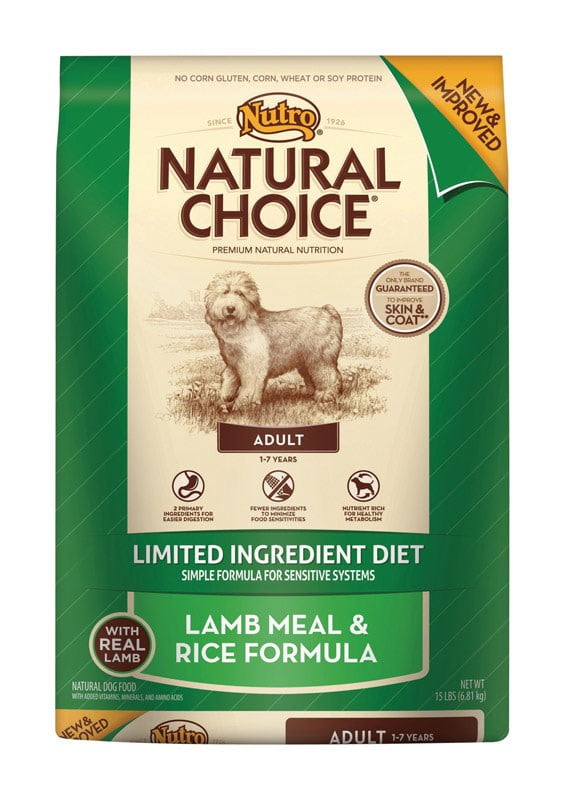 Nutro Natural Choice Dog Food Lamb & Rice Adult 15 Lbs.