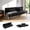 Black, variant on BSHTI 70" Convertible Futon Sofa Bed, Modern Velvet Folding Couch with 5-Position Adjustable Split Back & Metal Legs, Space-Saving Sleeper Futon for Living Room, Apartment, Office – Black