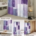 Bathroom Shower Curtain Purple Gradient Color Block Waterproof Shower ...